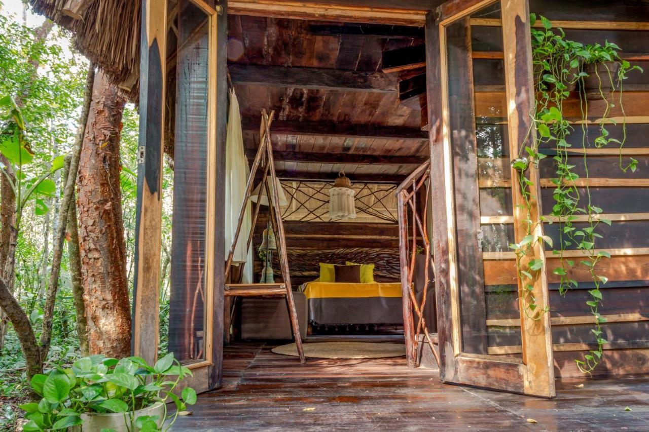Madre Tierra Eco Habitat Pensionat Puerto Morelos Exteriör bild