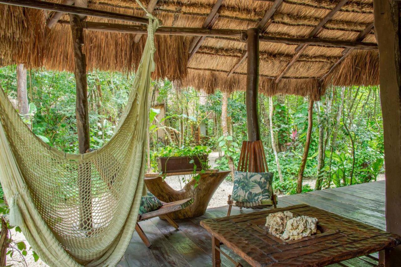 Madre Tierra Eco Habitat Pensionat Puerto Morelos Exteriör bild