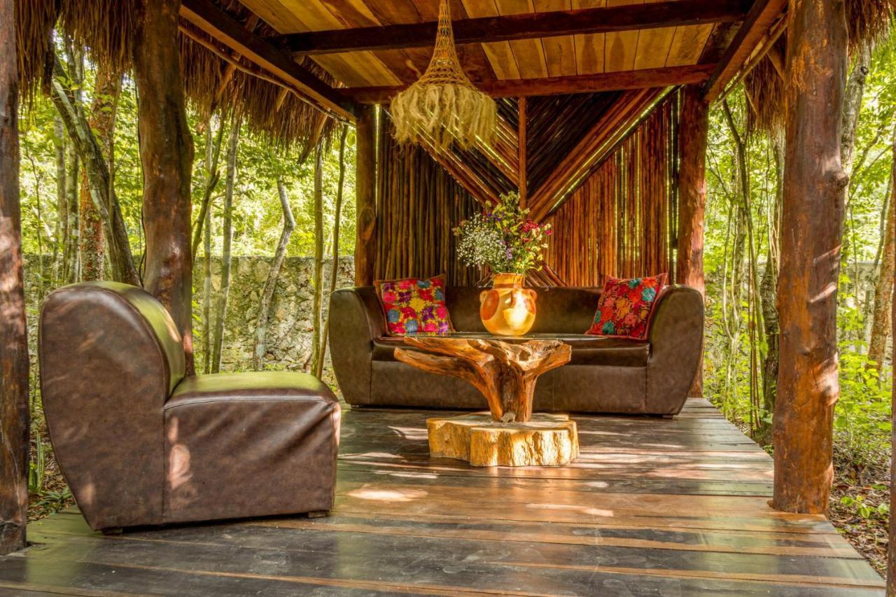 Madre Tierra Eco Habitat Pensionat Puerto Morelos Exteriör bild