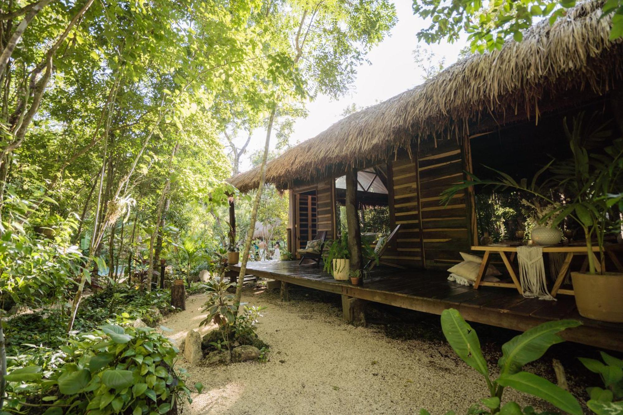 Madre Tierra Eco Habitat Pensionat Puerto Morelos Exteriör bild