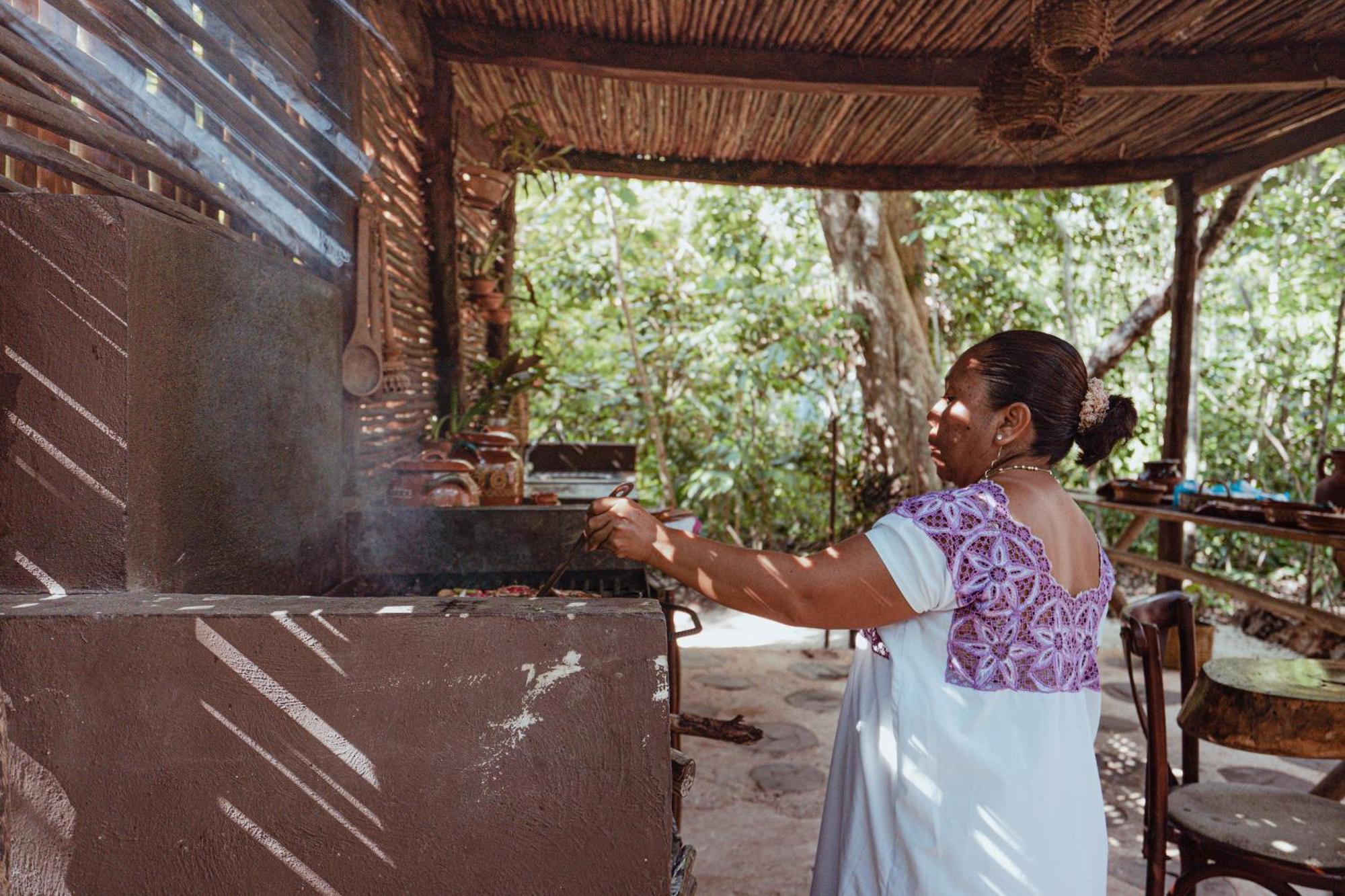 Madre Tierra Eco Habitat Pensionat Puerto Morelos Exteriör bild