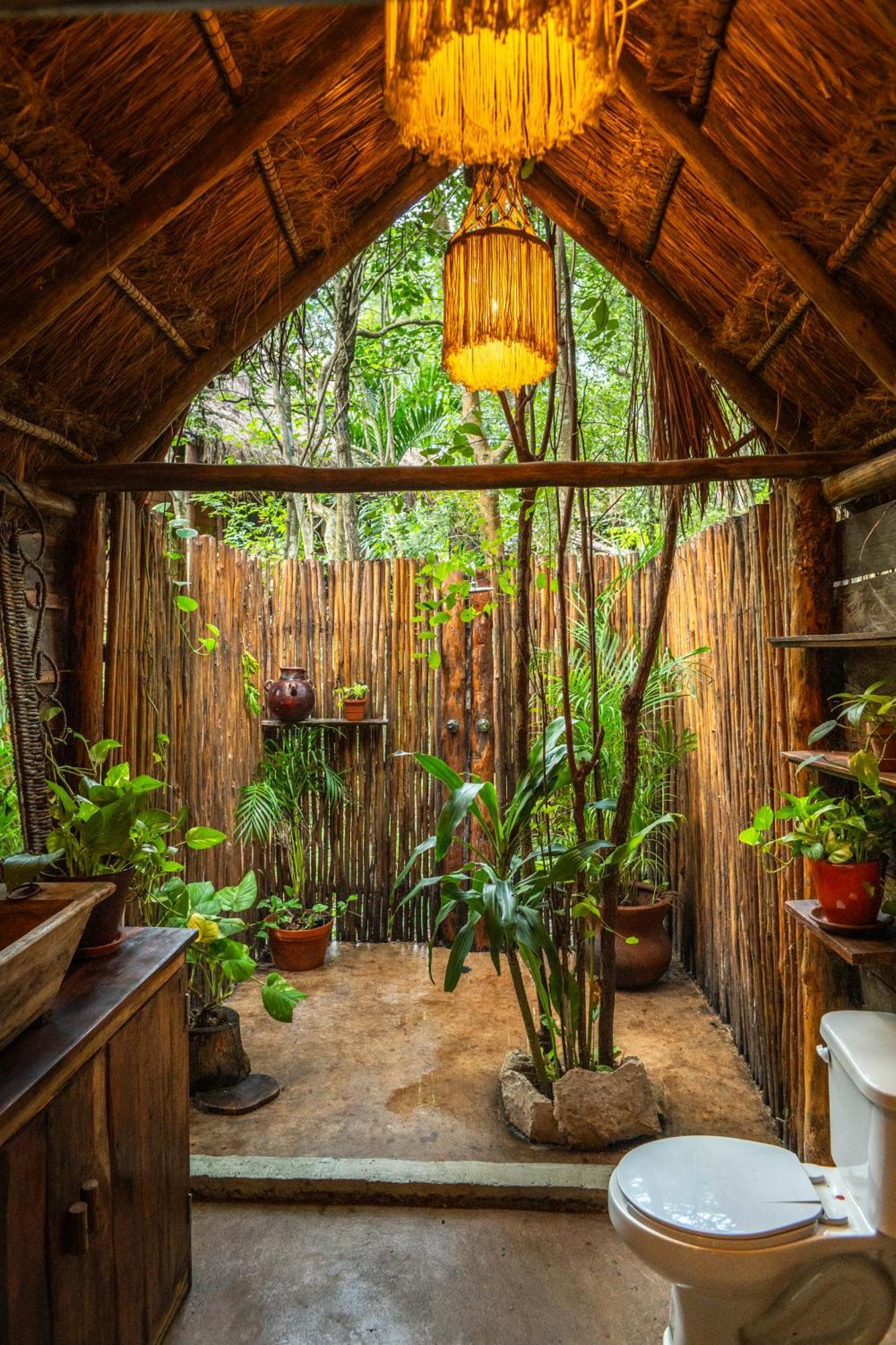 Madre Tierra Eco Habitat Pensionat Puerto Morelos Exteriör bild
